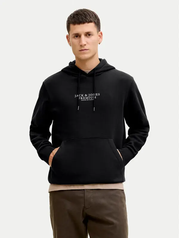 jack & jones Jack & Jones Majica dugih rukava Archie 12216335 Crna Regular Fit