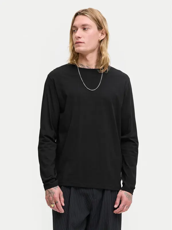 jack & jones Jack & Jones Majica dugih rukava Basic 12279538 Crna Regular Fit