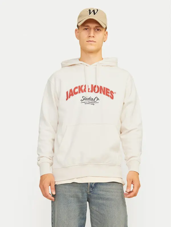 jack & jones Jack & Jones Majica dugih rukava Bronx 12262919 Écru Regular Fit