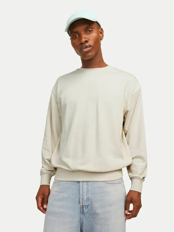 jack & jones Jack & Jones Majica dugih rukava Charge 12257853 Bež Loose Fit