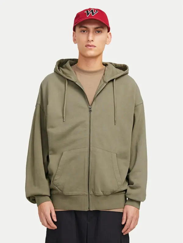 jack & jones Jack & Jones Majica dugih rukava Charge 12270279 Siva Loose Fit