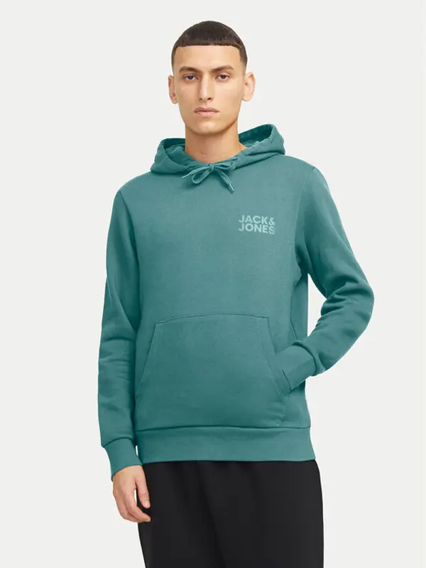jack & jones Jack & Jones Majica dugih rukava Corp 12152840 Zelena Regular Fit