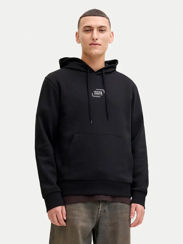 jack & jones Jack & Jones Majica dugih rukava Corp 12268422 Crna Regular Fit