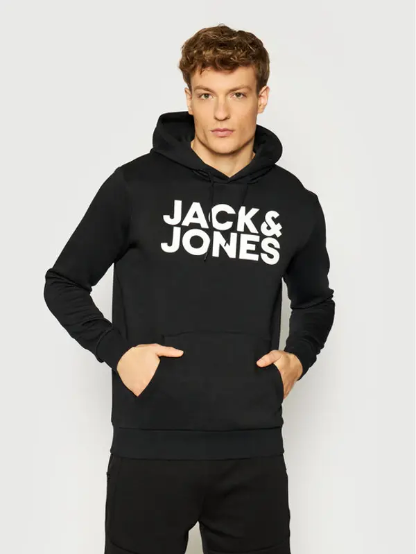 jack & jones Jack & Jones Majica dugih rukava Corp Logo 12152840 Crna Regular Fit