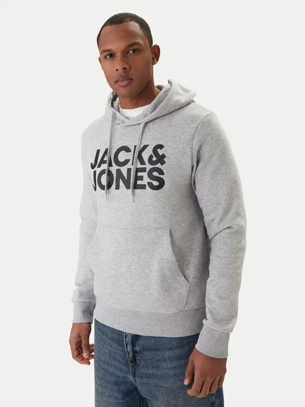 jack & jones Jack & Jones Majica dugih rukava Corp Logo 12152840 Siva Regular Fit