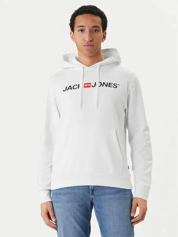 jack & jones Jack & Jones Majica dugih rukava Corp Old Logo 12137054 Bijela Regular Fit