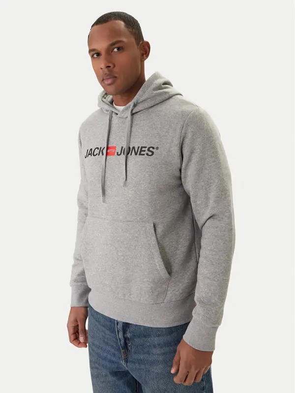 jack & jones Jack & Jones Majica dugih rukava Corp Old Logo 12137054 Siva Regular Fit