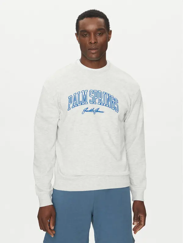 jack & jones Jack & Jones Majica dugih rukava Detroit 12268470 Siva Relaxed Fit