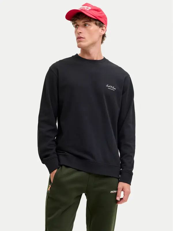 jack & jones Jack & Jones Majica dugih rukava Earchive 12287995 Crna Regular Fit