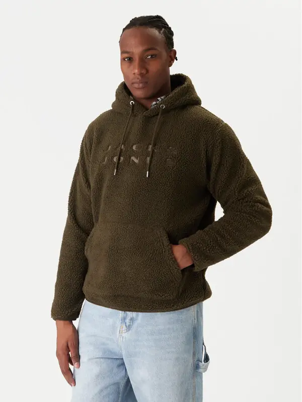 jack & jones Jack & Jones Majica dugih rukava Flare Teddy 12285678 Zelena Relaxed Fit