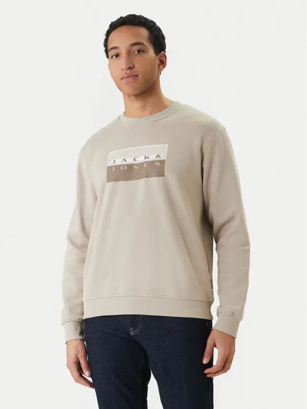 jack & jones Jack & Jones Majica dugih rukava Fusion 12289807 Siva Relaxed Fit