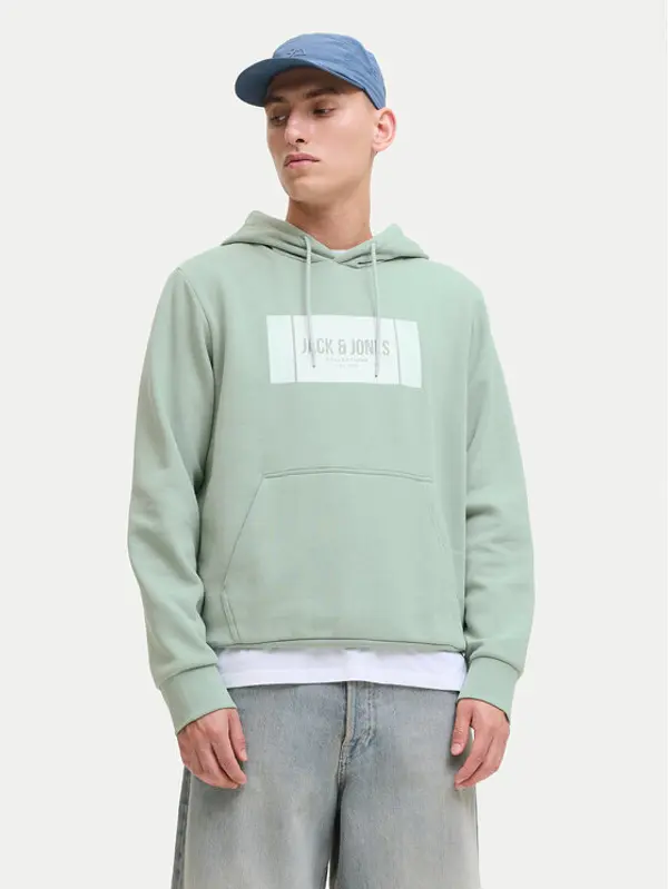 jack & jones Jack & Jones Majica dugih rukava Hayato 12278614 Zelena Regular Fit
