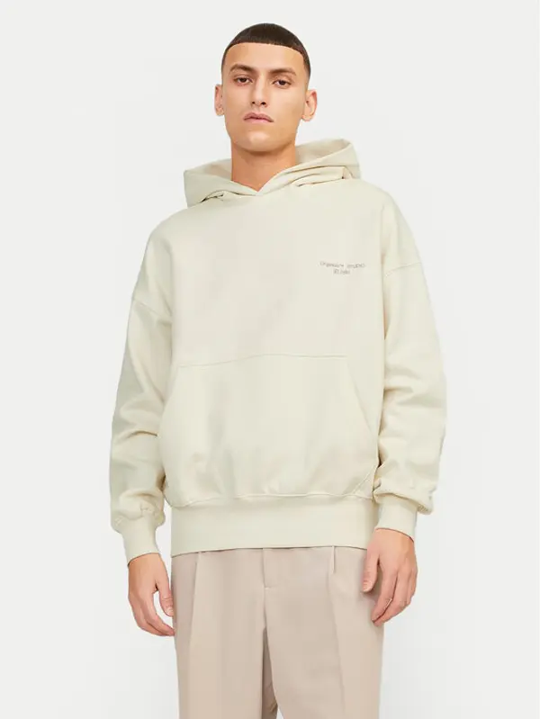 jack & jones Jack & Jones Majica dugih rukava Noho 12263036 Écru Oversize