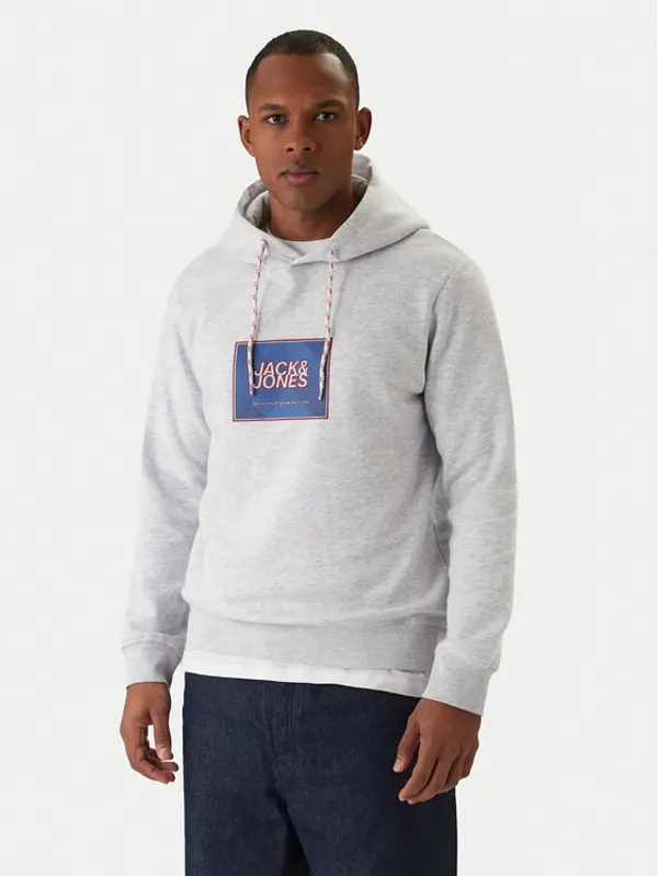 jack & jones Jack & Jones Majica dugih rukava Rain 12288098 Siva Regular Fit