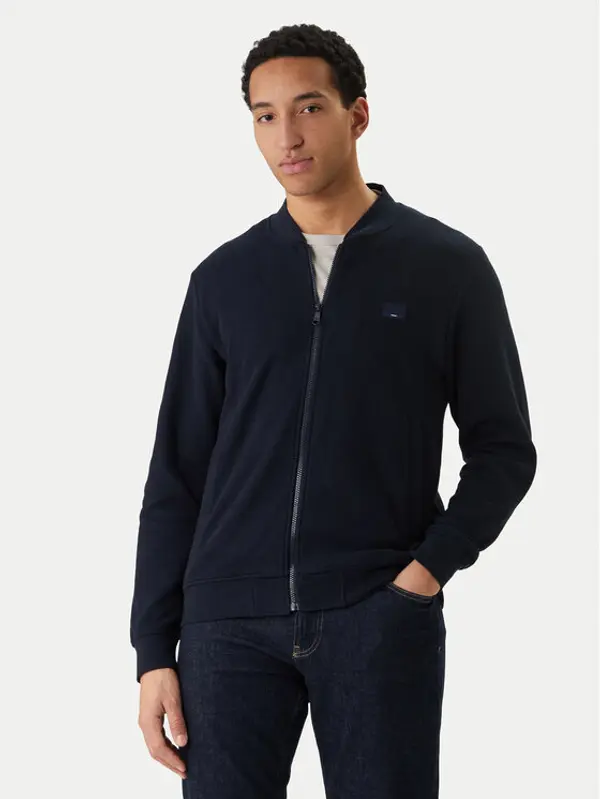 jack & jones Jack & Jones Majica dugih rukava Roy Bomber 12293215 Tamnoplava Regular Fit