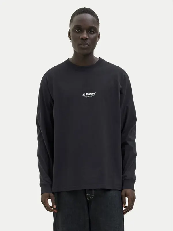 jack & jones Jack & Jones Majica dugih rukava Soho 12278788 Crna Relaxed Fit