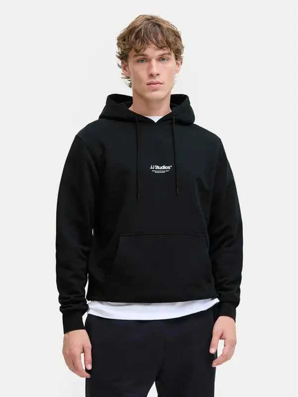 jack & jones Jack & Jones Majica dugih rukava Soho 12278789 Crna Relaxed Fit