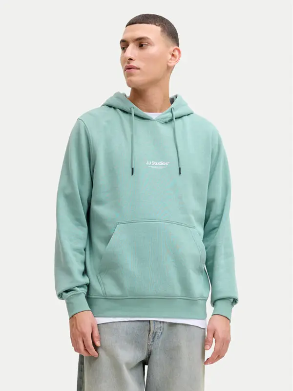 jack & jones Jack & Jones Majica dugih rukava Soho 12278789 Zelena Relaxed Fit