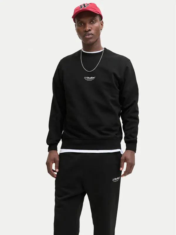 jack & jones Jack & Jones Majica dugih rukava Soho 12278791 Crna Relaxed Fit