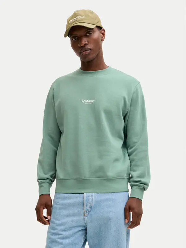 jack & jones Jack & Jones Majica dugih rukava Soho 12278791 Zelena Relaxed Fit