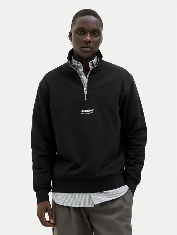 jack & jones Jack & Jones Majica dugih rukava Soho 12278793 Crna Relaxed Fit