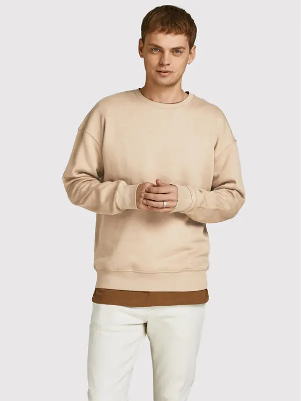 jack & jones Jack & Jones Majica dugih rukava Star 12208182 Bež Regular Fit