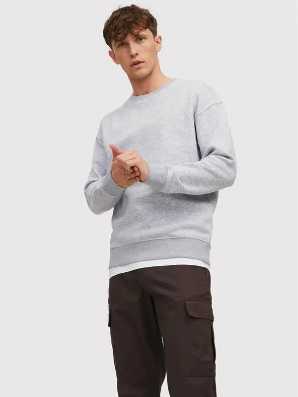 jack & jones Jack & Jones Majica dugih rukava Star 12208182 Siva Regular Fit