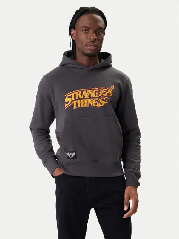 jack & jones Jack & Jones Majica dugih rukava Stranger Things 12291655 Siva Relaxed Fit