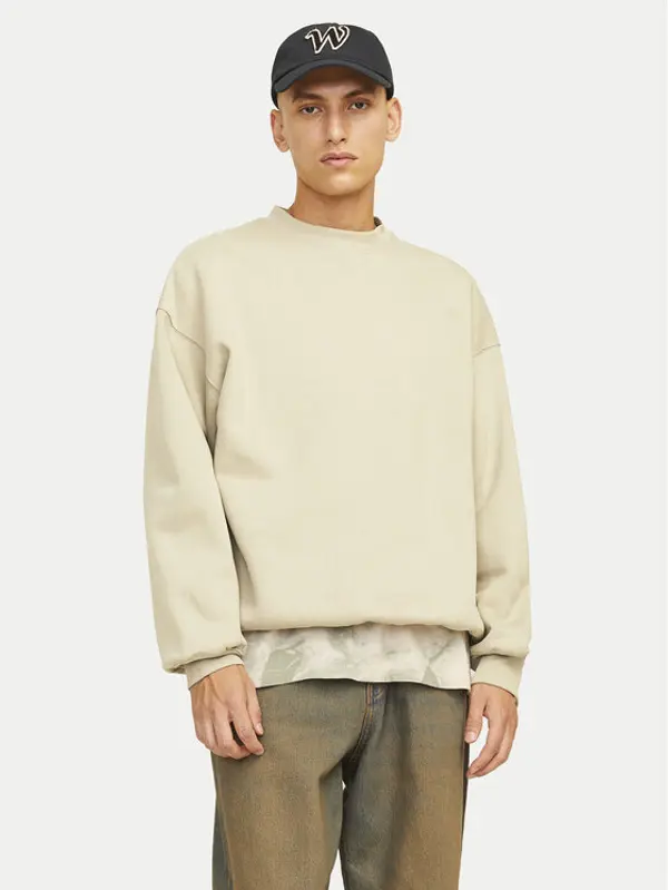 jack & jones Jack & Jones Majica dugih rukava Urban Edge 12259945 Bež Loose Fit
