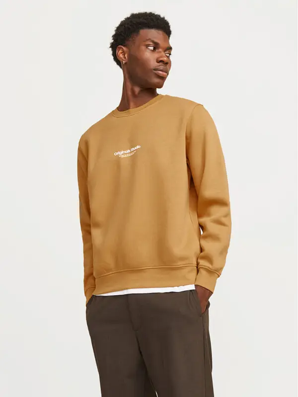 jack & jones Jack & Jones Majica dugih rukava Vesterbro 12241694 Bež Relaxed Fit