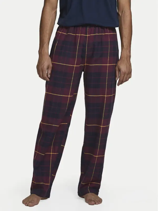 jack & jones Jack & Jones Pidžama hlače Crimon 12182711 Tamnocrvena Regular Fit