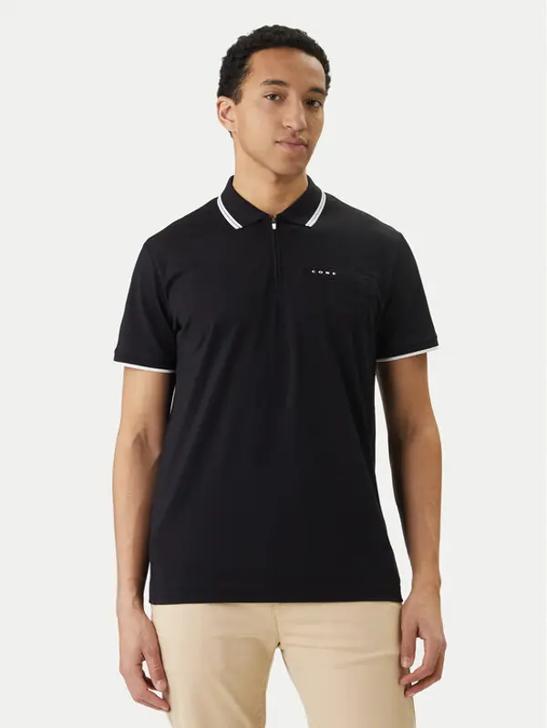 jack & jones Jack & Jones Polo Fusion 12289953 Crna Regular Fit