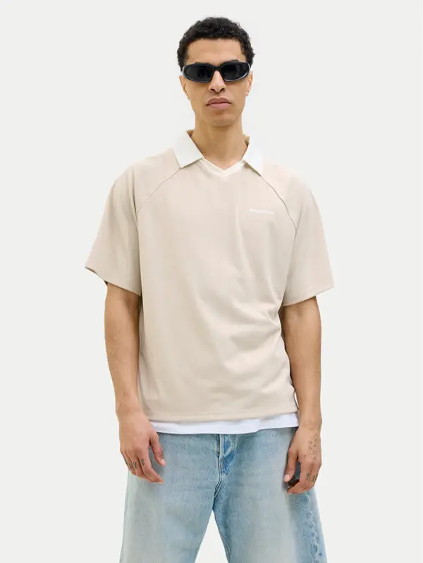 jack & jones Jack & Jones Polo Lido 12276758 Bež Loose Fit