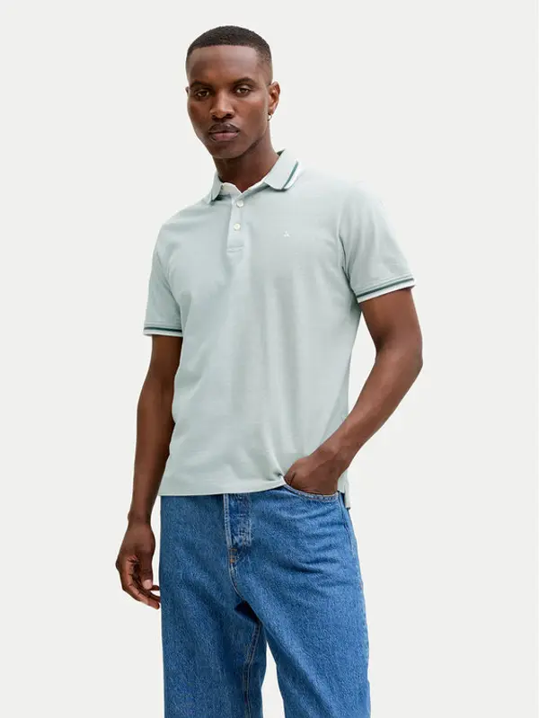 jack & jones Jack & Jones Polo Paulos 12136668 Svijetlo plava Regular Fit