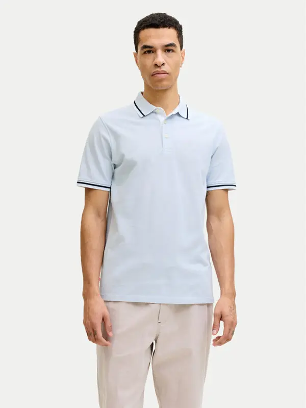jack & jones Jack & Jones Polo Paulos 12136668 Svijetlo plava Regular Fit
