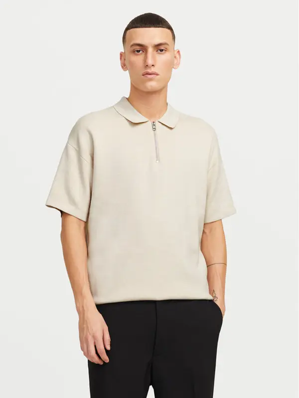jack & jones Jack & Jones Polo Troy 12269617 Bež Relaxed Fit