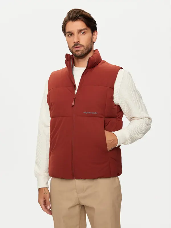 jack & jones Jack & Jones Prsluk Vesterbro 12260442 Smeđa Regular Fit