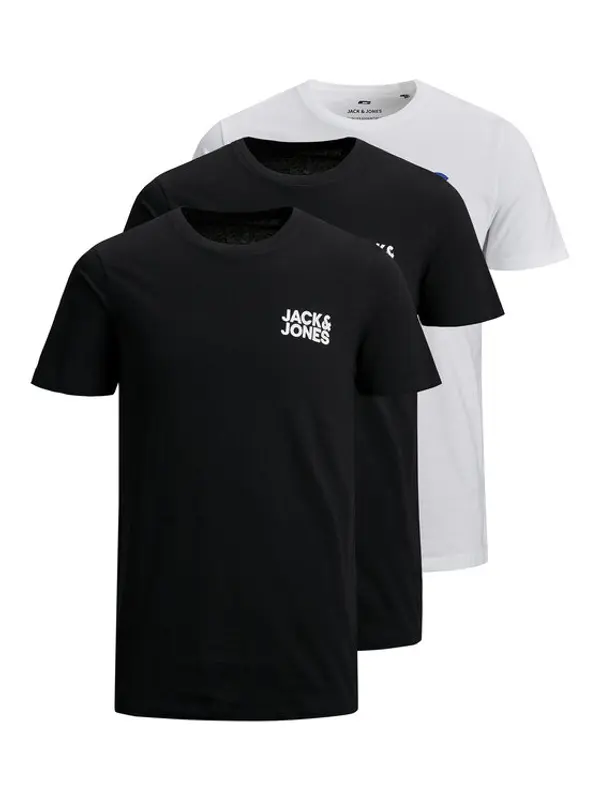 jack & jones Jack & Jones Set t-shirt majica﻿ Corp Logo 12191762 Crna Slim Fit
