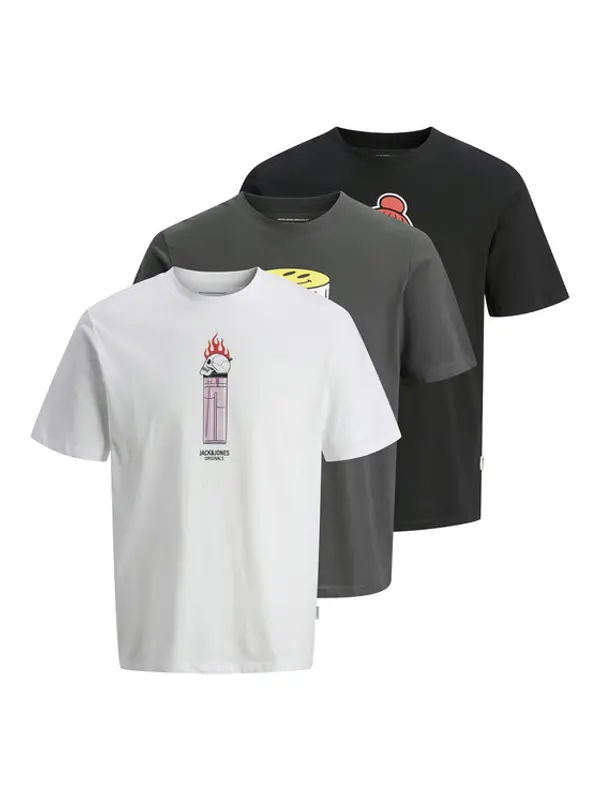 jack & jones Jack & Jones Set t-shirt majica﻿ Holiday Skull 12294420 Šarena Regular Fit