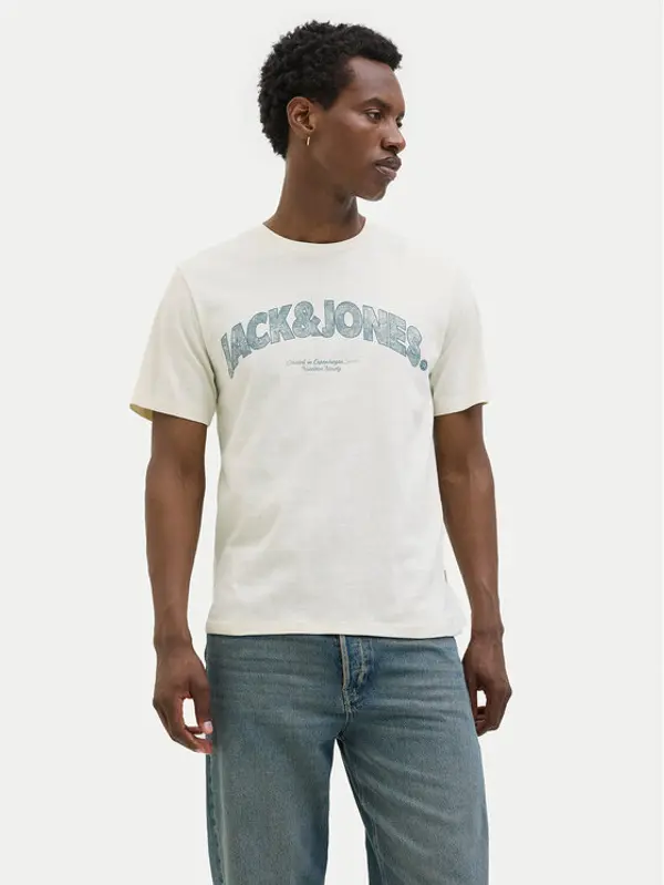 jack & jones Jack & Jones T-shirt Almeria 12276962 Bež Regular Fit