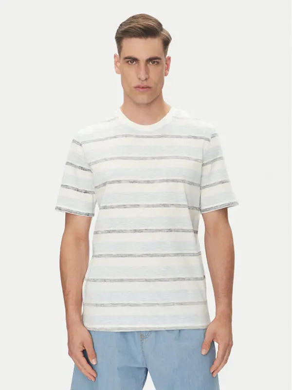 jack & jones Jack & Jones T-shirt Birk 12268437 Krem Standard Fit