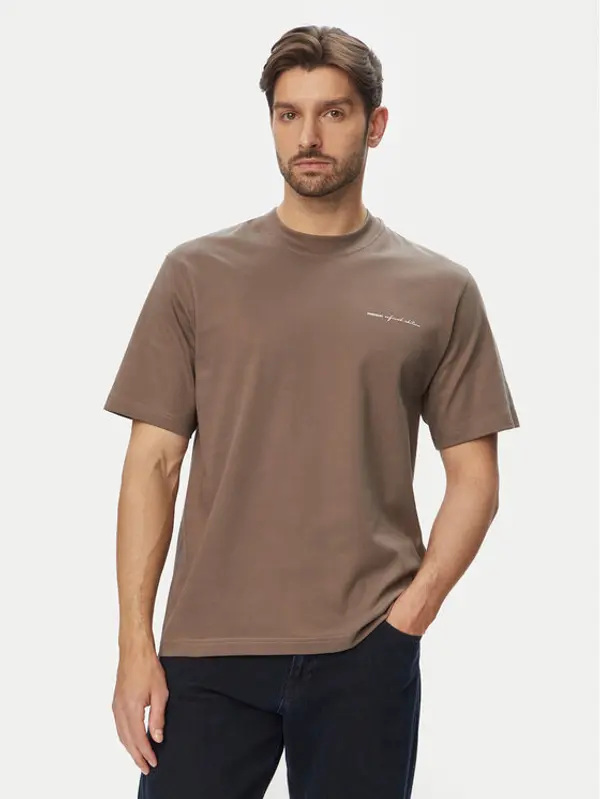 jack & jones Jack & Jones T-shirt Blaowen Ss 12292397 Smeđa Regular Fit