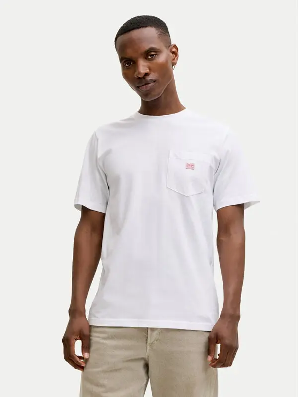 jack & jones Jack & Jones T-shirt Blucaleb 12293019 Bijela Regular Fit