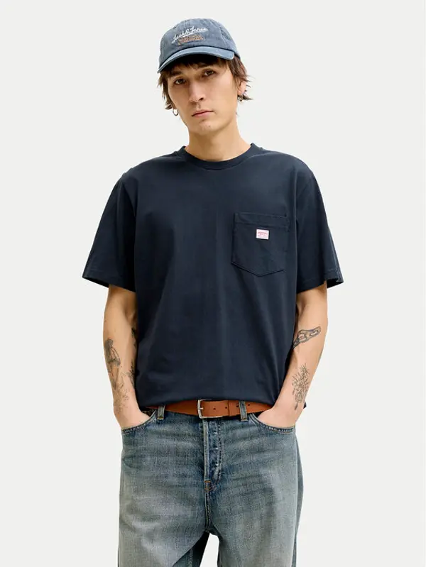 jack & jones Jack & Jones T-shirt Blucaleb 12293019 Tamnoplava Regular Fit