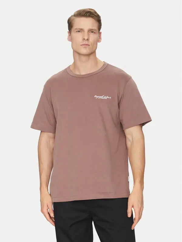 jack & jones Jack & Jones T-shirt Boston 12272968 Smeđa Relaxed Fit