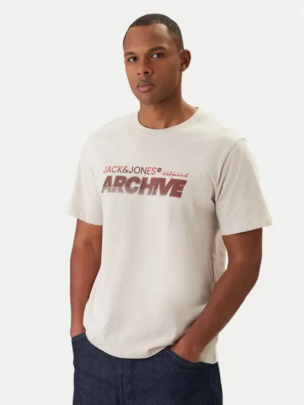 jack & jones Jack & Jones T-shirt Brat Tee 12288103 Bež Regular Fit