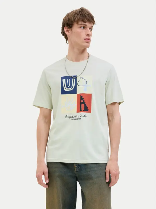 jack & jones Jack & Jones T-shirt Canggu 12277220 Zelena Regular Fit