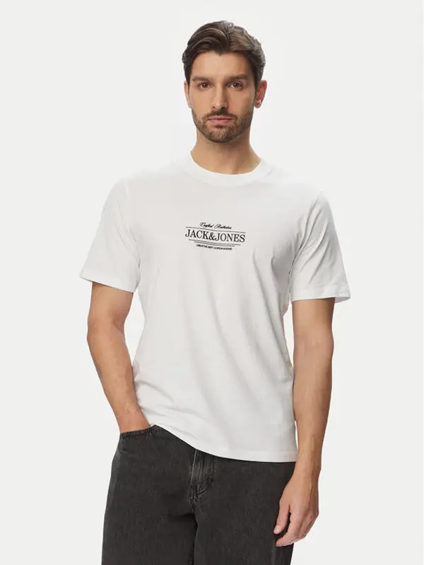 jack & jones Jack & Jones T-shirt Cassis 12295049 Bijela Regular Fit
