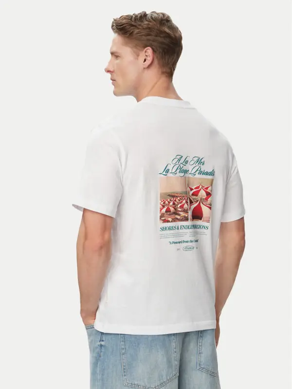 jack & jones Jack & Jones T-shirt Cassis Photo Back 12295050 Bijela Relaxed Fit