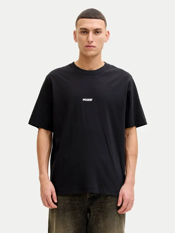 jack & jones Jack & Jones T-shirt Club 12289842 Crna Relaxed Fit